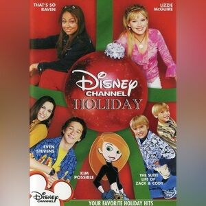 Disney Channel Holiday DVD with Red and Green Cover